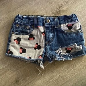 Girls Minnie Mouse Jean shorts 4t toddler